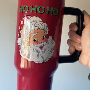Simply Southern Santa Claus Red Holiday Christmas Tumbler with Straw New